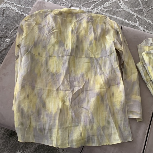 Zara NWT Printed Ramie Blouse - Picture 10 of 17